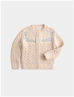 Flower Embroidered Cardigan (2-8 Yrs)