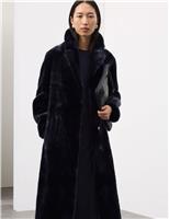 Faux Fur Collared Longline Coat
