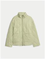 Quilted Funnel Neck Jacket