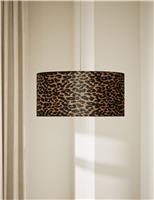 Velvet Leopard Print Drum Shade