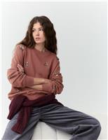 Pure Cotton Sequin Embellished Sweatshirt