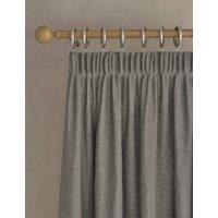 M&S Isabelle Pencil Pleat Blackout Curtains Light Grey