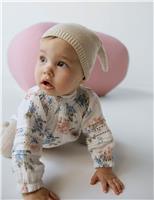 3pc Cotton Rich Floral Bodysuit with Hat and Tights (7lbs - 1Yrs)