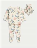 2pc Cotton Rich Floral Outfit (0-12 Mths)