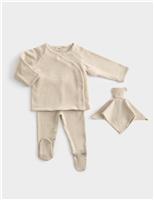3pc Cotton Rich Striped Outfit (7lbs-9 Mths)