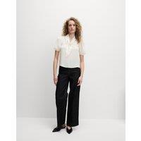 Scarf Neck Puff Sleeve Top
