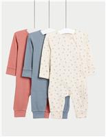 3pk Cotton Rich Ditsy Floral Sleepsuits (0 Mths-3 Yrs)