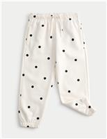 Cotton Rich Polka Dot Joggers (2-8 Yrs)