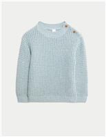 Pure Cotton Open Knit Jumper (0-3 Yrs)