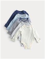 5pk Cotton Rich Long Sleeve Bodysuits (6lbs-3 Yrs)