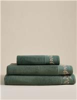 Pure Cotton Embroidered Floral Bath Towel