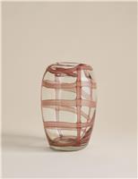 Small Checked Glass Vase