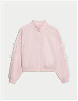 Cotton Rich Tricot Bow Sweatshirt (6-16 Yrs)