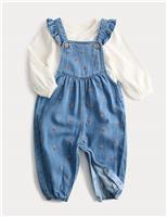 2pc Cotton Rich Denim Dungaree Outfit (0-3 Yrs)