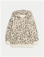 Cotton Rich Leopard Zip Hoodie (2-8 Yrs)
