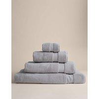 M&S Turkish Cotton Luxury Hotel Towel Silver Grey