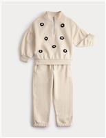 Cotton Rich Flower Top & Bottom Outfit (2-8 Yrs)