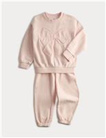 2pc Cotton Rich Bow Sweat Outfit (2-8 Yrs)