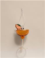 Glass Hanging Orange Spritz Decoration