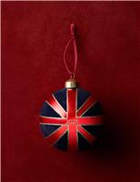 Union Flag Glass Hanging Decoration