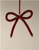 Hanging Beaded Bow Decoration
