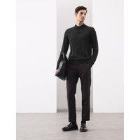 Autograph Pure Extra Fine Merino Wool Polo Shirt Charcoal
