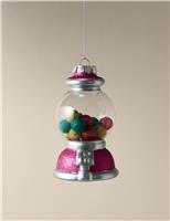 Glass Hanging Bubblegum Machine Decoration