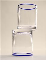 Set of 2 Contrast Rim Tumblers