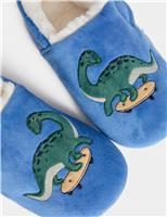 Dinosaur Riptape Slippers (4 Small - 13 Small)