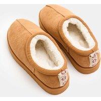 M&S Kids' Faux Fur Lined Slippers (9 Small - 7 Large) Tan
