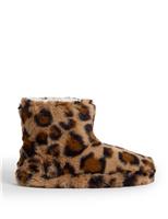 Kids Leopard Print Slipper Boots (4 Small - 6 Large)