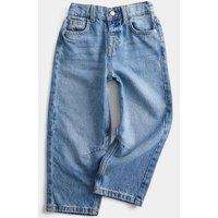 M&S Denim Barrel Leg Jeans (2-10 Yrs) Denim
