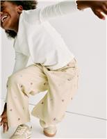 Barrel Leg Denim Embroidery Jeans (2-8 Yrs)