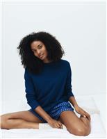 2pk Pure Cotton Slub Long Sleeve Pyjama Tops