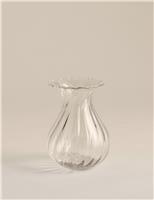 Small Fluted Glass Bouquet Vase