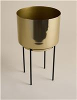 Medium Gold Planter with Stand