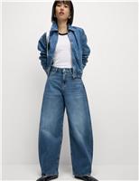 Relaxed Mid Rise Barrel Jeans