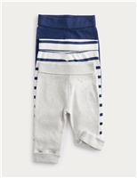 3pk Pure Cotton Striped Leggings (0-6 Yrs)