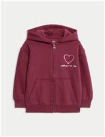 Heart Graphic ZipThrough Hoodie (2-8 Yrs)