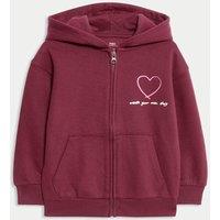 Heart Graphic ZipThrough Hoodie (2-8 Yrs)