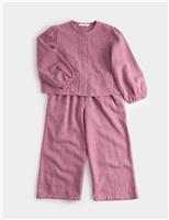 2pc Pure Cotton Checked Top & Bottom Outfit (2-8 Yrs)