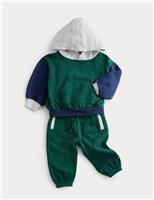 2pc Colour Block Hoodie Outfit (0-6 Yrs)