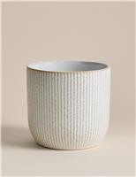 Ridged Ceramic Planter