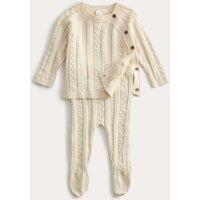 2pc Pure Cotton Knitted Crawler Outfit (0-12 Mths)