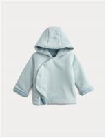 Pure Cotton Striped Wadded Jacket (0-12 Mths)