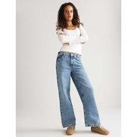 M&S Denim Wide Leg Jeans (6-16 Yrs) Denim