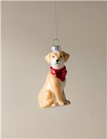 Glass Hanging Labrador Decoration