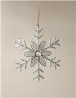 Beaded Snowflake Hanging Decoration