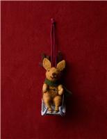 Felt Reindeer Sleigh Hanging Decoration