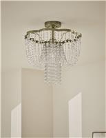 Beaded Semi-Flush Chandelier